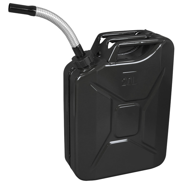 Sealey JC20SCB Screw Cap Metal Jerry Can 20L - Black