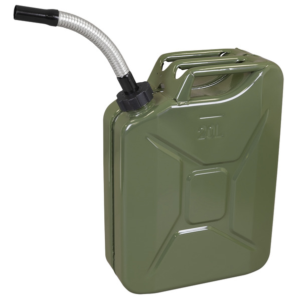 Sealey JC20SCG Screw Cap Metal Jerry Can 20L - Green