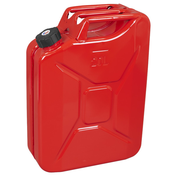 Sealey JC20SCR Screw Cap Metal Jerry Can 20L - Red