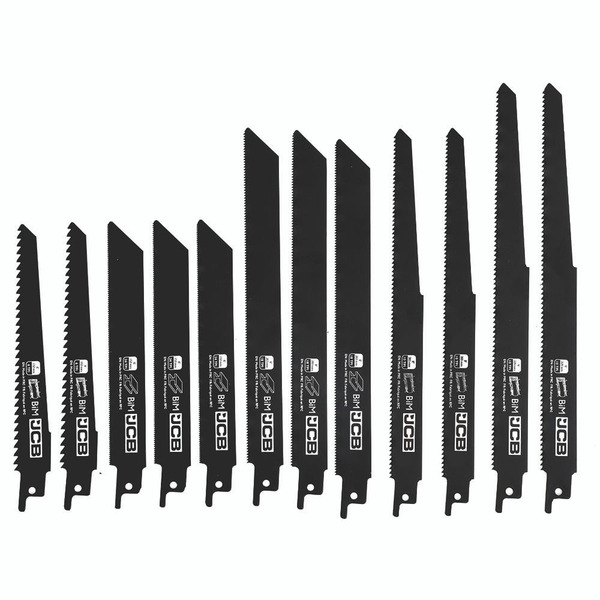 JCB 12 Piece Reciprocating Saw Blade Set BIM Blades | JCB-PTA-12RS
