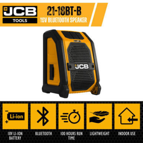 JCB 18V Bluetooth Site Speaker Bare Unit | 21-18WBS-B