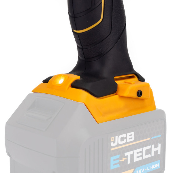 JCB 18V Brushless Impact Driver,180Nm, 2.0Ah-5.0Ah Li-Ion Batteries, 1/4 Hex Quick Release Chuck | 21-18BLID-B, Bare Unit + 5.0Ah Battery