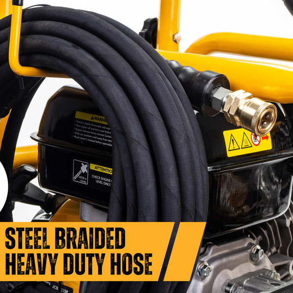 JCB Petrol Pressure Washer 3100psi / 213bar, Annovi Reverberi Triplex AR pum, 10.7L/min Flow Rate, 224cc JCB Engine | JCB-PW7532P