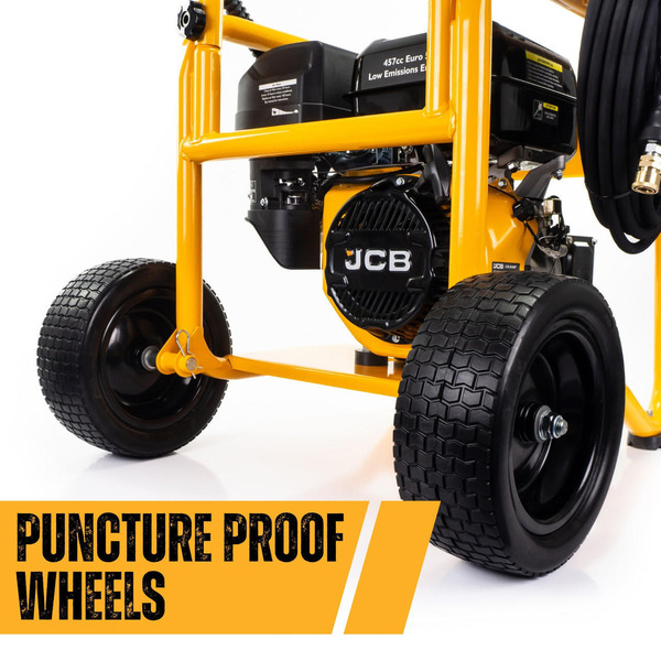 JCB Petrol Pressure Washer 4000psi / 276bar, 457cc JCB engine, Triplex AR pump, 15L/min flow rate & 20 Stainless Steel Flat Surface Cleaner | JCB-PW15040P+85.403.009