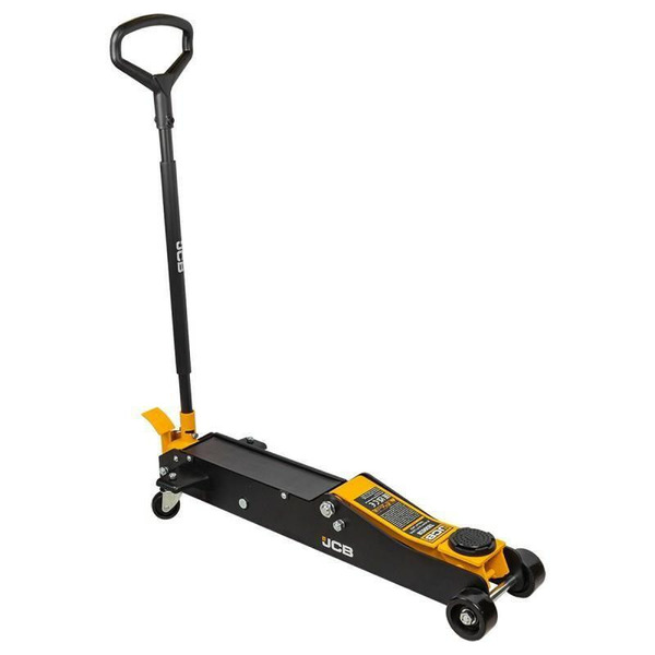 JCB Tools JCB 3 Tonne Hydraulic Long Trolley Jack, Heavy-duty, 525mm Max. Lift | JCB-T830028