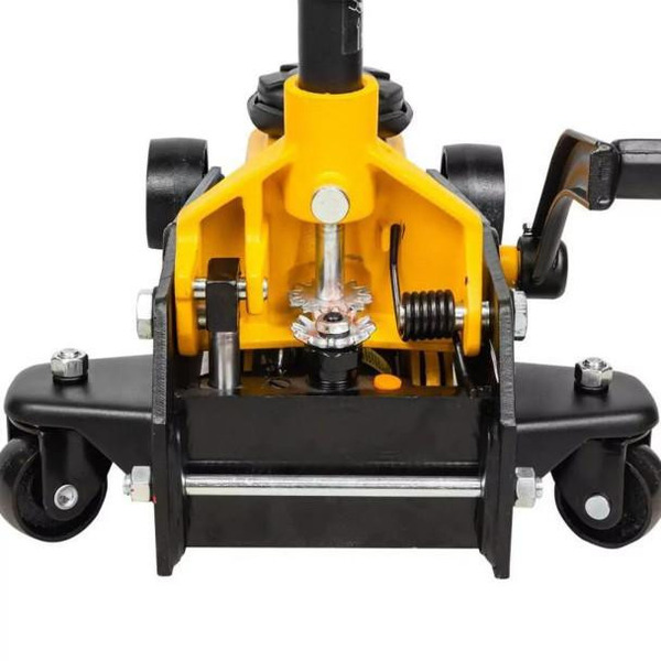JCB 3 Tonne Hydraulic Trolley Jack, Quick Lift Pedal, 500mm Max Height, and Rubber Pad for Vehicle Protection | JCB-T83502
