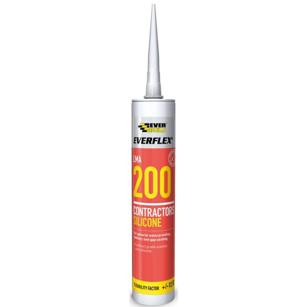 Everbuild 200 Contractors Silicone Transparent 295 ML - 485986