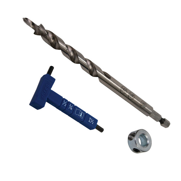 Kreg Easy-Set Drill Bit with Stop Collar & Gauge/Hex Wrench