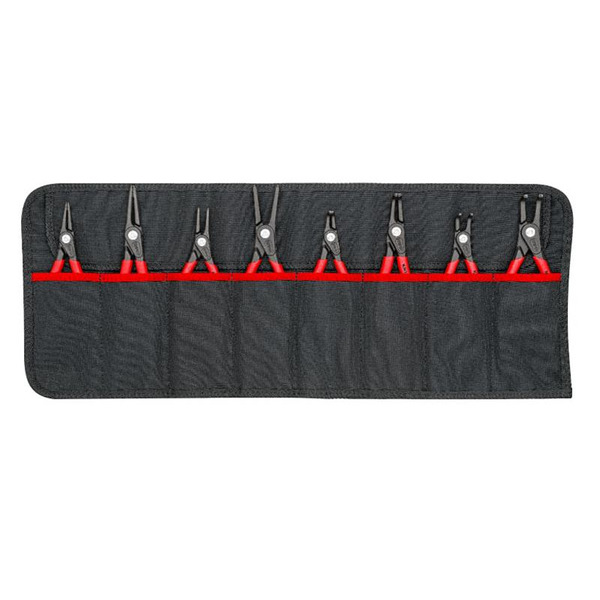 KNIPEX 00 19 58 V02 Tool Roll Circlip Plier Set, 8 Piece