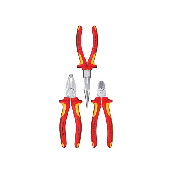 00 20 12 Elektro VDE Pliers Set, 3 Piece