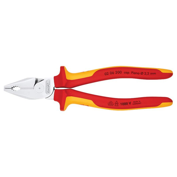 02 06 200 VDE High Leverage Combination Pliers 200mm