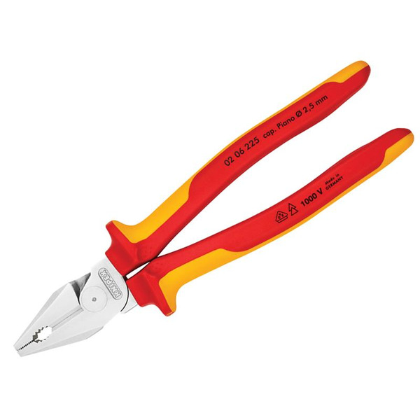 02 06 225 VDE High Leverage Combination Pliers 225mm