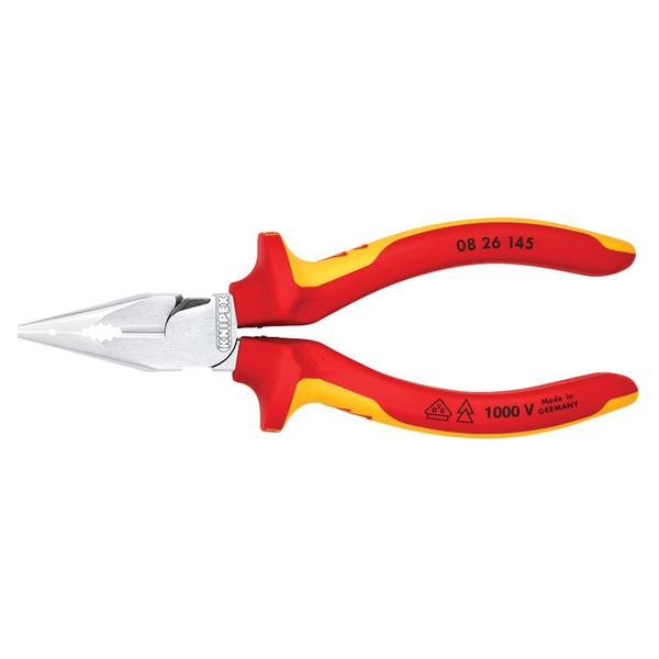 08 26 145 VDE High Leverage Needle Nose Pliers 145mm