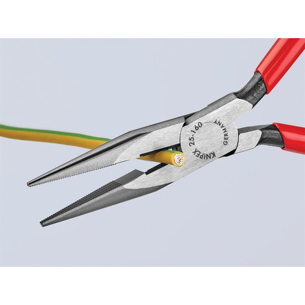 25 01 160 Snipe Nose Side Cutting Pliers  Plastic Coated Grip 160mm