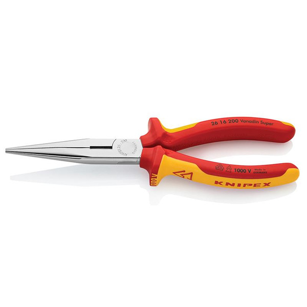 KNIPEX KPX2616200 26 16 200 VDE Long Snipe Nose Side Cutting Pliers 200mm