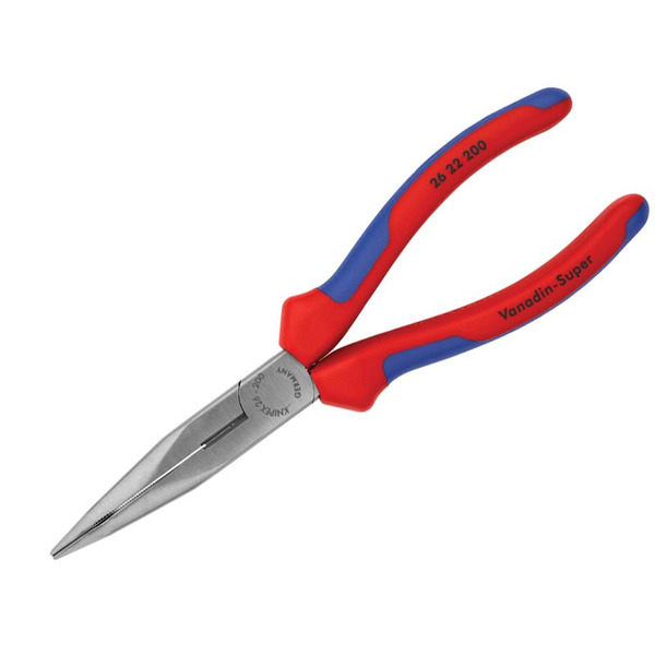 26 22 200 Snipe Nose Side Cutting Pliers Multi-component Grip 200mm (8in)