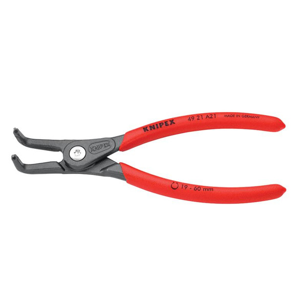 KNIPEX KPX4921A21 49 21 A21 Precision Circlip Pliers External 90 Bent Tip 19-60mm