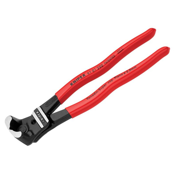 KNIPEX 61 01 200 Bolt End Cutting 85 Nipper PVC Grip 200mm (8in)