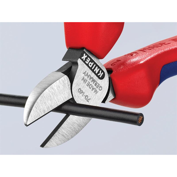 KNIPEX KPX7002140 70 02 140 Diagonal Cutters Multi-Component Grip 140mm