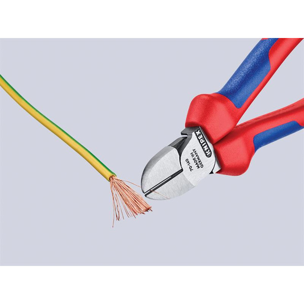 KNIPEX KPX7002140 70 02 140 Diagonal Cutters Multi-Component Grip 140mm