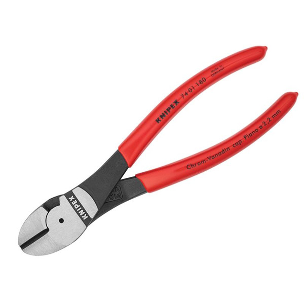 74 01 180 High Leverage Diagonal Cutters Plastic Coated Grip 180mm