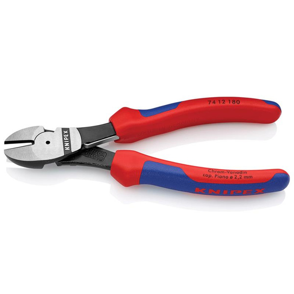 74 12 180 High Leverage Diagonal Cutters Multi-Component Grip with Spring 180mm