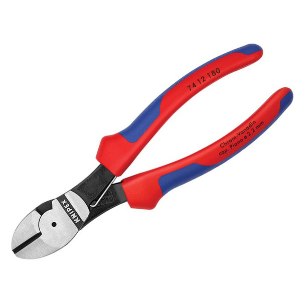 74 12 180 High Leverage Diagonal Cutters Multi-Component Grip with Spring 180mm
