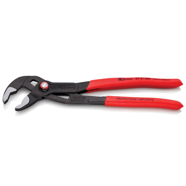 87 21 250 Cobra® Quickset Water Pump Pliers Plastic Coated Grip 250mm