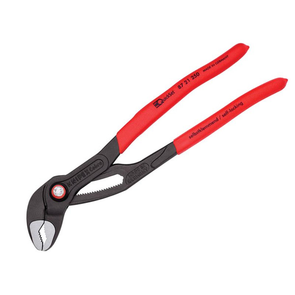 87 21 250 Cobra® Quickset Water Pump Pliers Plastic Coated Grip 250mm