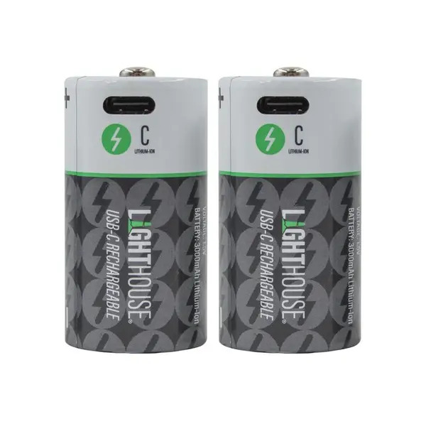 Lighthouse C USB-C Rechargeable Battery Li-ion Pack of 2
