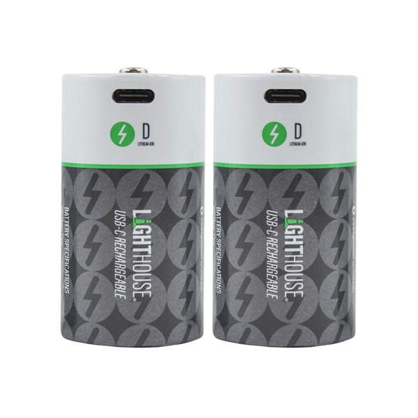 Lighthouse D USB-C Rechargeable Battery Li-ion Pack of 2