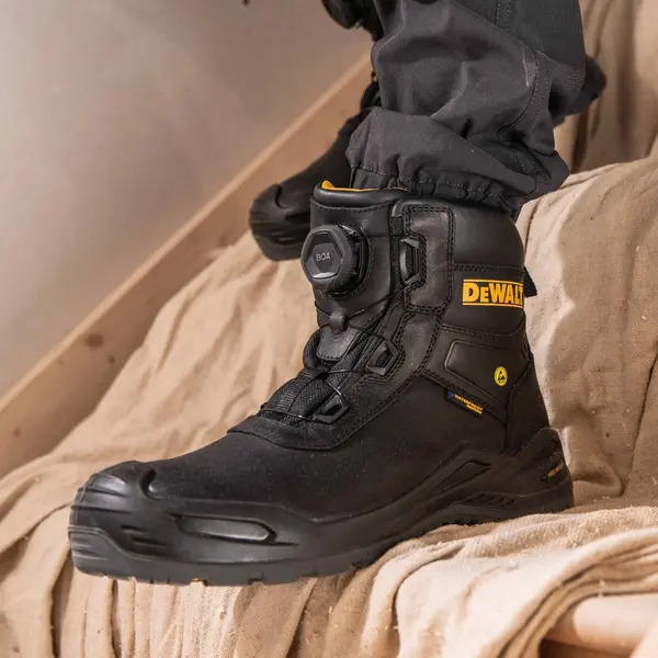 DeWALT LANDERB10 Boa Lightweight Boots Black UK 10 EUR 45