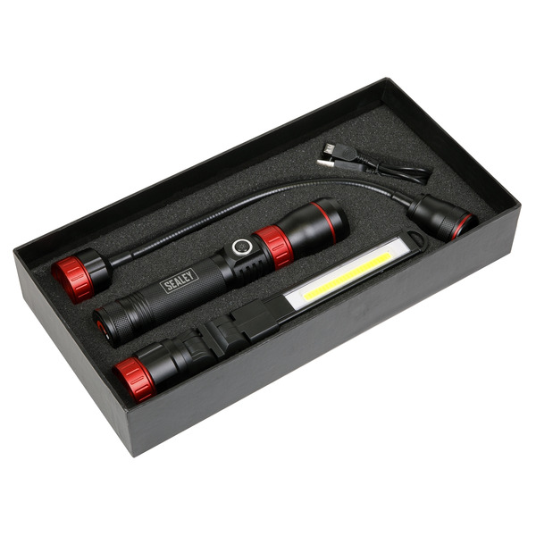 Rechargeable Inspection Light Interchangeable 3-in-1 COB LED
