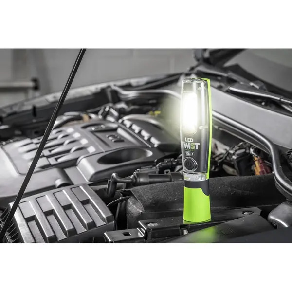 Sealey LED1001G LED Twist® Rechargeable Inspection Light 8W COB & 1W SMD
