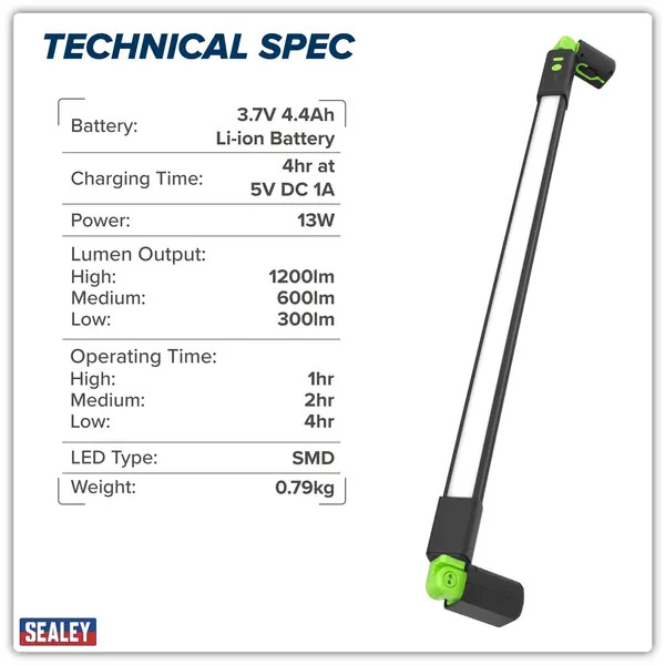 Sealey LED139 Under-Bonnet Rechargeable Light 13W SMD LED