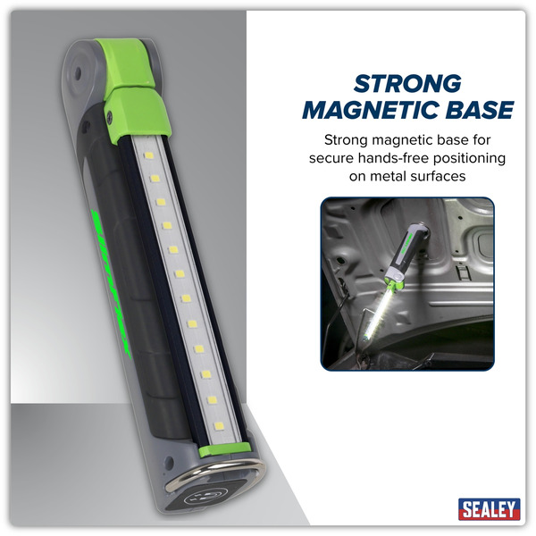 Sealey LED180 Rechargeable Slim Folding Inspection Light 4W & 1W SMD LED