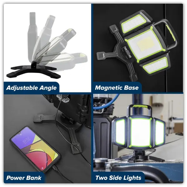 Sealey LED18WFL Rechargeable Flexible Floodlight 18W COB & 9W SMD LED