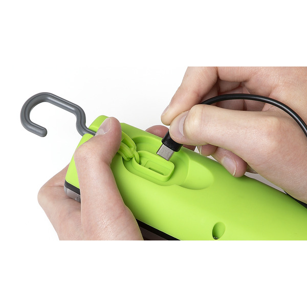 Sealey LED2001GDB LED Twist&reg; Rechargeable Inspection Light 16W COB & 1W SMD LED, Green - Display Box of 12