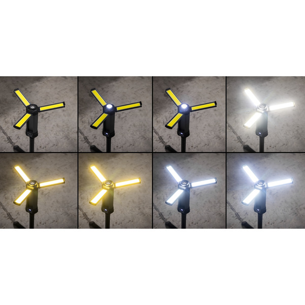 Sealey LED240 Rechargeable Flexible Floodlight with Tripod 24W COB LED & 5W SMD LED