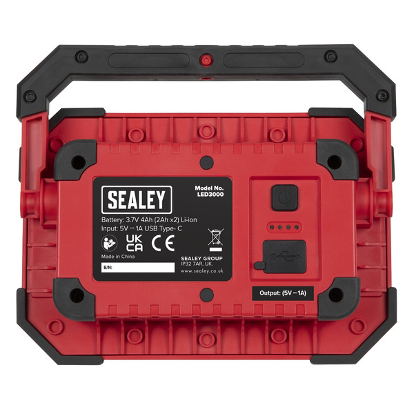 Sealey LED3000 Rechargeable Portable Floodlight & Power Bank 30W COB LED