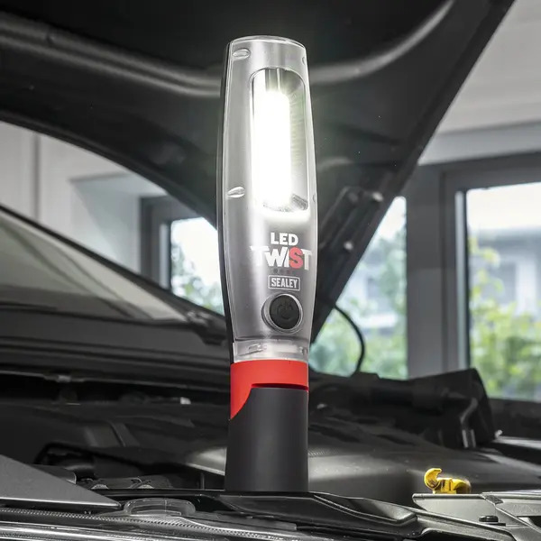 Sealey LED3001 Rechargeable LED Twist&reg; Inspection Light 20W COB & 3W SMD, 3000lm, Magnetic Base & Power Bank