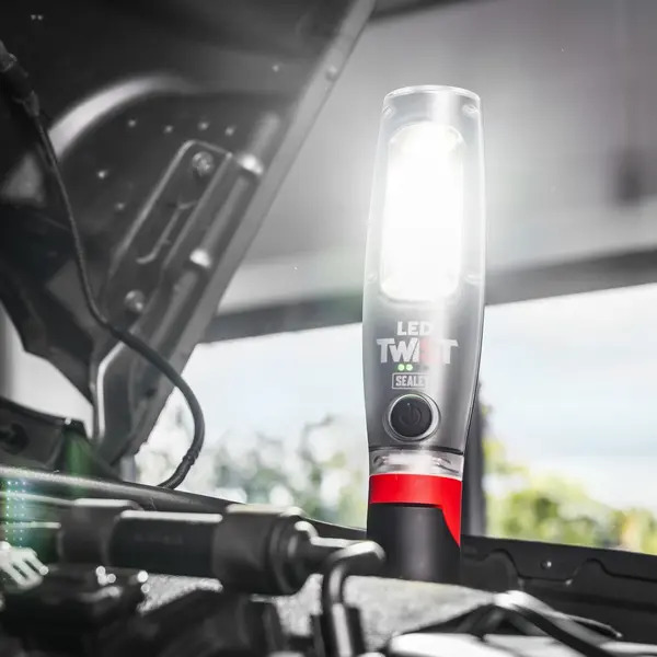 Sealey LED3001 Rechargeable LED Twist&reg; Inspection Light 20W COB & 3W SMD, 3000lm, Magnetic Base & Power Bank