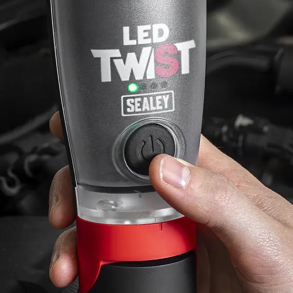 Sealey LED3001 Rechargeable LED Twist&reg; Inspection Light 20W COB & 3W SMD, 3000lm, Magnetic Base & Power Bank