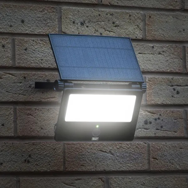 Sealey LED30S Extra-Slim Solar Floodlight with Wall Bracket 30W SMD LED