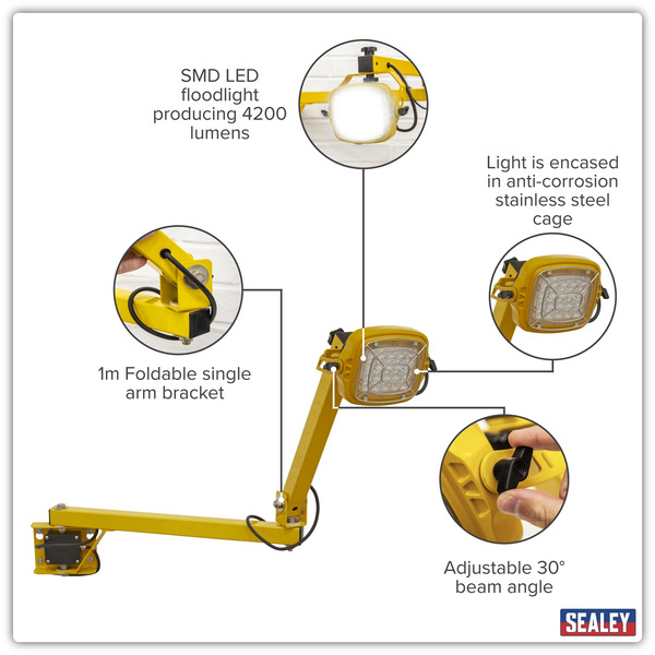 Sealey LED30WDL Loading Bay Floodlight 30W SMD LED