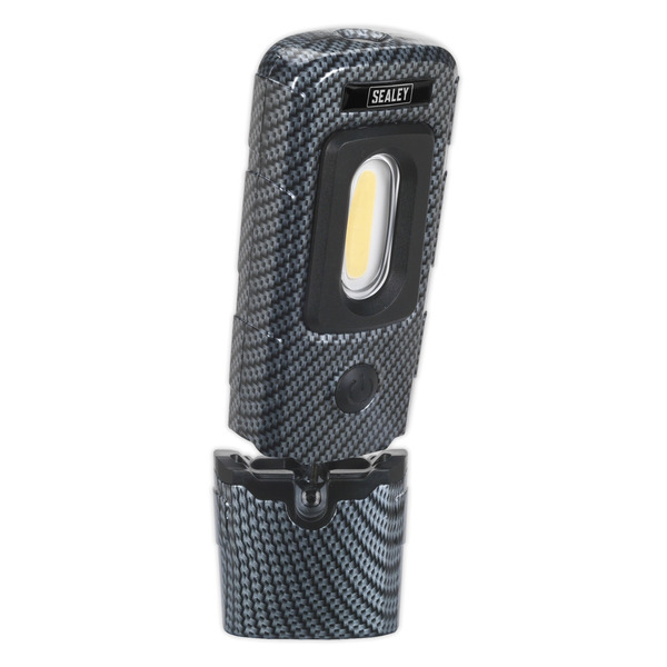 Sealey LED3601CF Rechargeable 360� Inspection Light 3W COB & 1W SMD LED - Carbon Fibre Effect