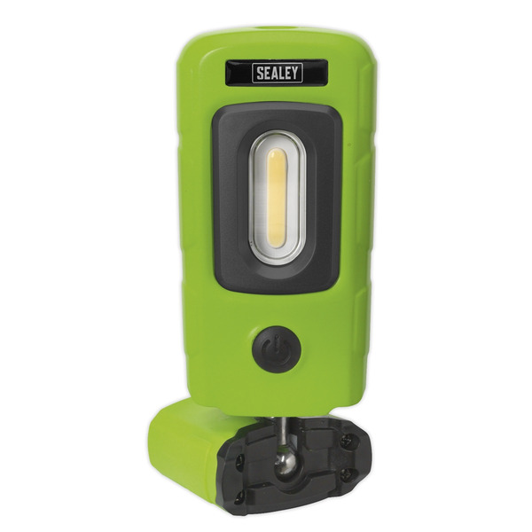 Sealey LED3601G Rechargeable 360� Inspection Light 3W COB & 1W SMD LED - Green