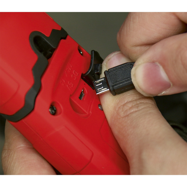 Sealey LED3601R Rechargeable 360� Inspection Light 3W COB & 1W SMD LED - Red