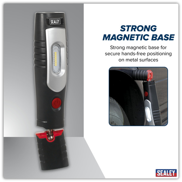 Sealey LED3602 Rechargeable 360� Inspection Light 4W & 3W SMD LED - Black