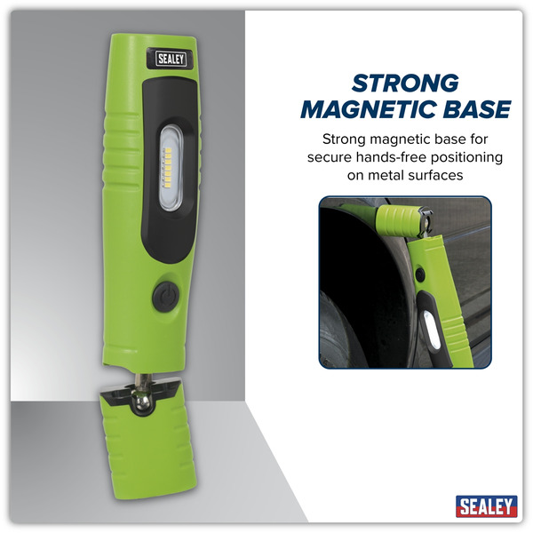 Sealey LED3602G Rechargeable 360� Inspection Light 4W & 3W SMD LED - Green